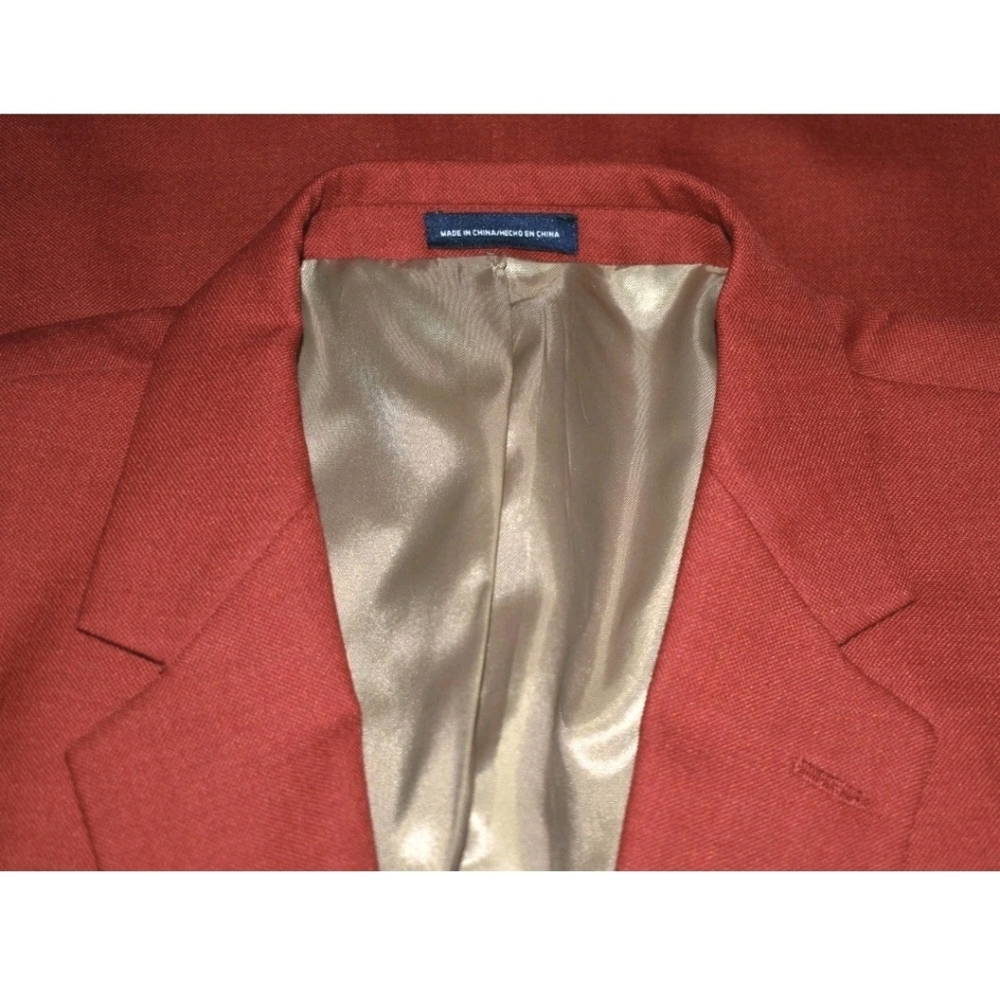 Stafford Gold Buttons Red Men's Sport Coat Blazer Jacket  Size 50-S